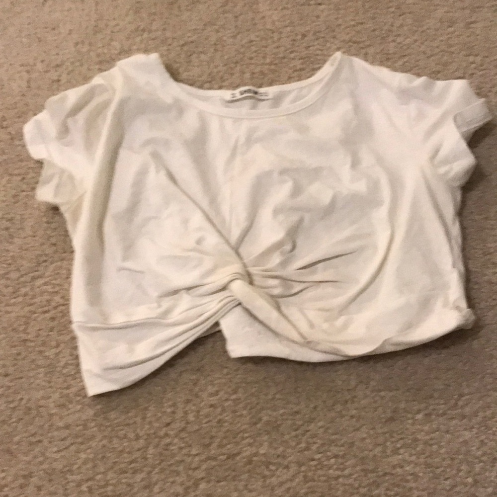 White crop top